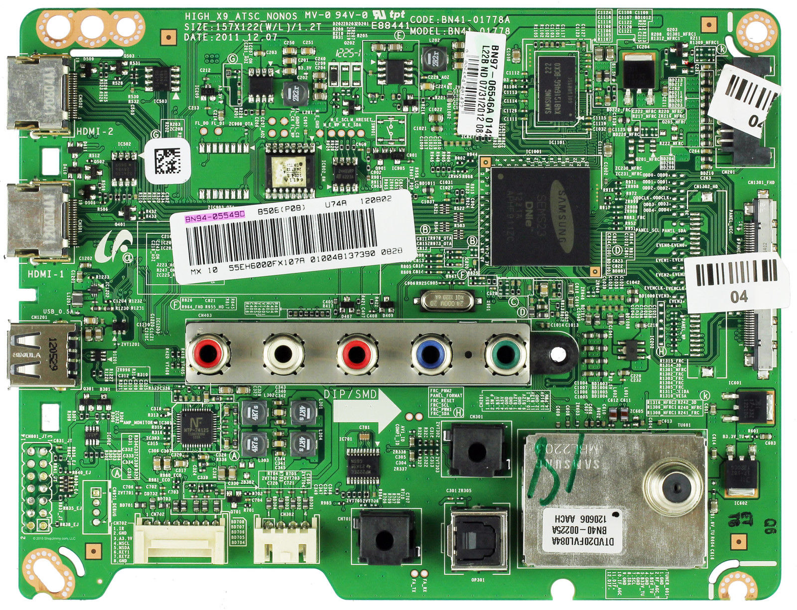 SAMSUNG UN55EH6000FXZA HAUPTBOARD BN94-05549D BN41-01778A